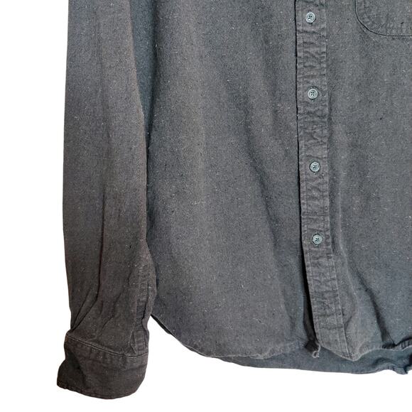Men's Black Casual Button Down Shirt - Picture 4 of 9